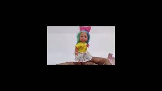 Evi love doll cute rainbow doll surprise puppy box #shorts #barbiedoll