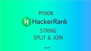 #15 : String Split & Join | Hackerrank Python Solutions