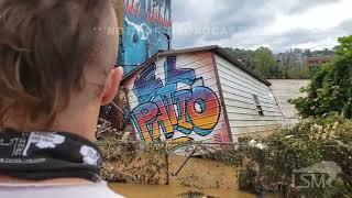 09-28-2024 Asheville, NC - Extreme Flood Waters - Looters - Floating Debris