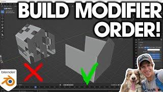 How to Change the BUILD MODIFIER Animation Order in Blender!