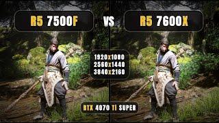 AMD Ryzen 5 7500F vs Ryzen 5 7600x - 1080p, 1440p, 4K - Does Few More $ Worth??  - 4070 Ti Super