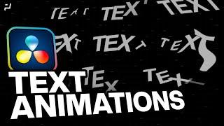 DaVinci Resolve | 60 Text Animations Ideas