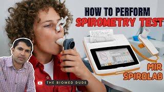 MIR Spirolab | How to use spirometer | vitalograph | Spirometery test | The Biomed Dude #spirograph