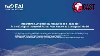 Integrating Sustainability Measures and Practices in the Ethiopian Industrial Parks