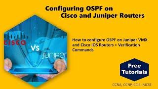 Configuring OSPF on Cisco and Juniper Routers