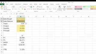 How to Calculate the Yield to Maturity of a Bond or CD with Excel