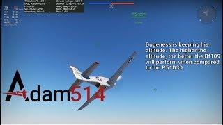 War Thunder P51D30 vs Bf109G2/Trop | Looping