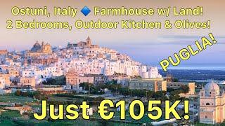 Puglia Farmhouse   €105K! Original Stone Floors & Epic Outdoor Kitchen! Near Ostuni, Italy!