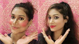 Testing Viral Blush Application |Viral Blush Application Technique-Blush & Contour Before Foundation