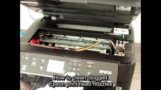 How to clean clogged Epson print head nozzles.