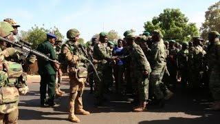 Senegal soldiers welcomed in Gambia