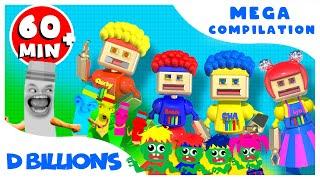 Robot Cha-Cha, Robot Chicky, Robot Boom-Boom & Lya-Lya | Mega Compilation | D Billions Kids Songs