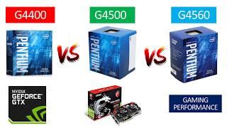 G4400 vs G4500 vs G4560 - GTX 750 TI 2GB - Benchmarks Comparison