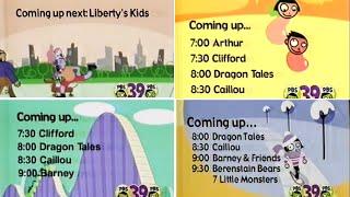 PBS Kids Schedule Bumper Compilation (Early 2003 WFWA-TV)