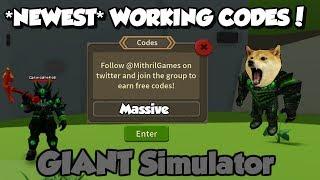 *ALL* WORKING GIANT SIMULATOR CODES! | Roblox Giant Simulator