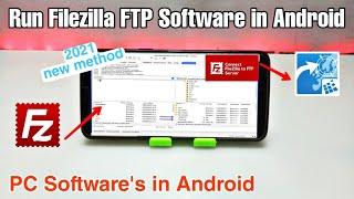 Filezilla Software Installed in Android Phone Using Exagear Windows Emulator 2022 | Pc Software's