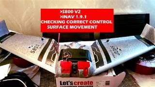 Reptile S800. How to check control surfaces on a flying wing.(inav)