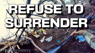 Russians trapped in trench - Refuse surrender and forced out with grenades
