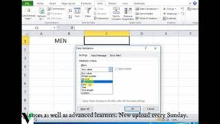 How to Remove Blanks in Data Validation List  Excel Video #2 Update : V Learn