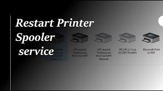 how to restart printer spooler windows 10