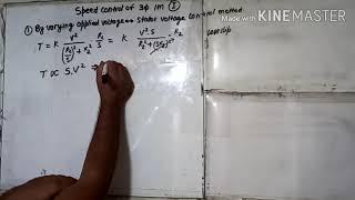 SPEED CONTROL OF INDUCTION MOTOR PART I BY Sh RAVI NATH GPC SIROHI