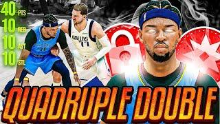 NBA 2K22 PS5 MyCAREER - Quadruple Double vs Luka Doncic! Crazy Windmill CONTACT DUNK!