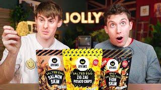 British Guys Try Salted Egg Fish Skin!