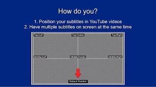 Position Subtitles in your YouTube video with Subtitle Edit