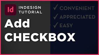 How to Add a Checkbox in InDesign (1.5min)
