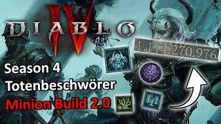 Diablo 4 Season 4 Totenbeschwörder Minion Build +1 Milliarde DMG