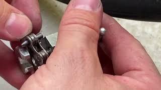 Bicycle chain riveting