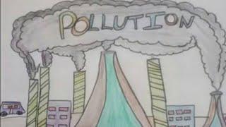 Air pollution l drawing l causes & precautions