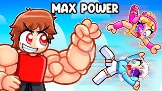 Unlocking MAX POWER In PUSHING SIMULATOR With MY CRAZY FAN GIRLS...