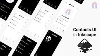 Mobile App UI Design | Contacts Application | Inkscape