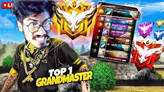 New Grandmaster Top 1 Push V Badge Lobby  FF LIVE  Free Fire LIVE! #ff #freefire #tondegamer