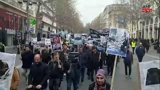 Depremde yıkımın sorumlusu Türk devletine protesto