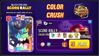 Color crush solo challenge|1425 points|score rally|match masters