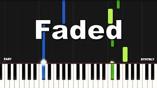 Alan Walker - Faded | EASY PIANO TUTORIAL by Synthly