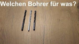 Welchen Bohrer brauche ich wofür Richtigen Bohrer nehmen Stein Eisen Holz bohren