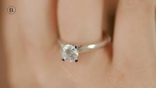 1.25 carat solitaire diamond ring in white gold