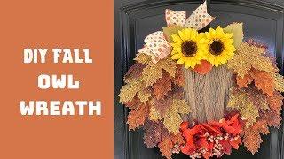 Deco Mesh Owl Wreath - Easy Fall Wreath DIY - Grace Monroe Home