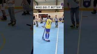 Who did it better?  Jordan Clark #shorts #maddgear #football #viralvideo #cr7 #ronaldo #scooter