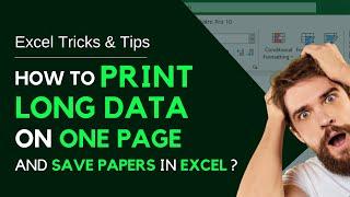 Excel formula hacks | How to print long data on one page and save paper in Excel?