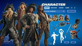 Fortnite x Pirates of the Caribbean Skins + All Cosmetics (Jack Sparrow, Davy Jones and more)
