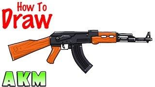 How to Draw AKM Rifle | PUBG