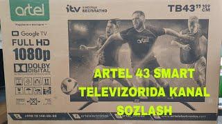 Artel 43 smart televizorida kanal sozlash, kanal terish