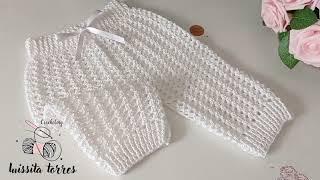 Pantalón para bebé Tejido a Crochet 3-6 meses paso a paso Fácil y Rápido de hacer #tejido #easy