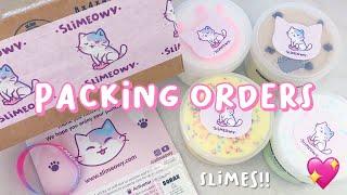 HOW I PACKAGE MY SLIME ORDERS & SLIME RESTOCK ASMR