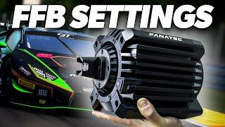 ACC Fanatec Clubsport DD+ FFB Settings