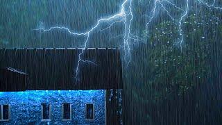 Deep Sleep Immediately  Relaxing Rain and Thunder at Night to Sleep and Meditate